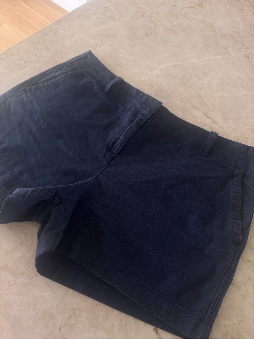 Vineyard Vines Women’s Navy Chino Shorts Size 14 Herringbone Flat Front